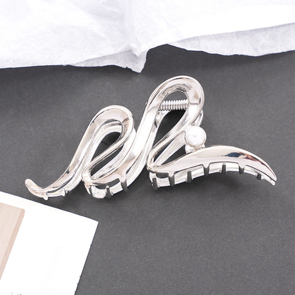 Beau - S-Curve Bead Accent Hair Claw