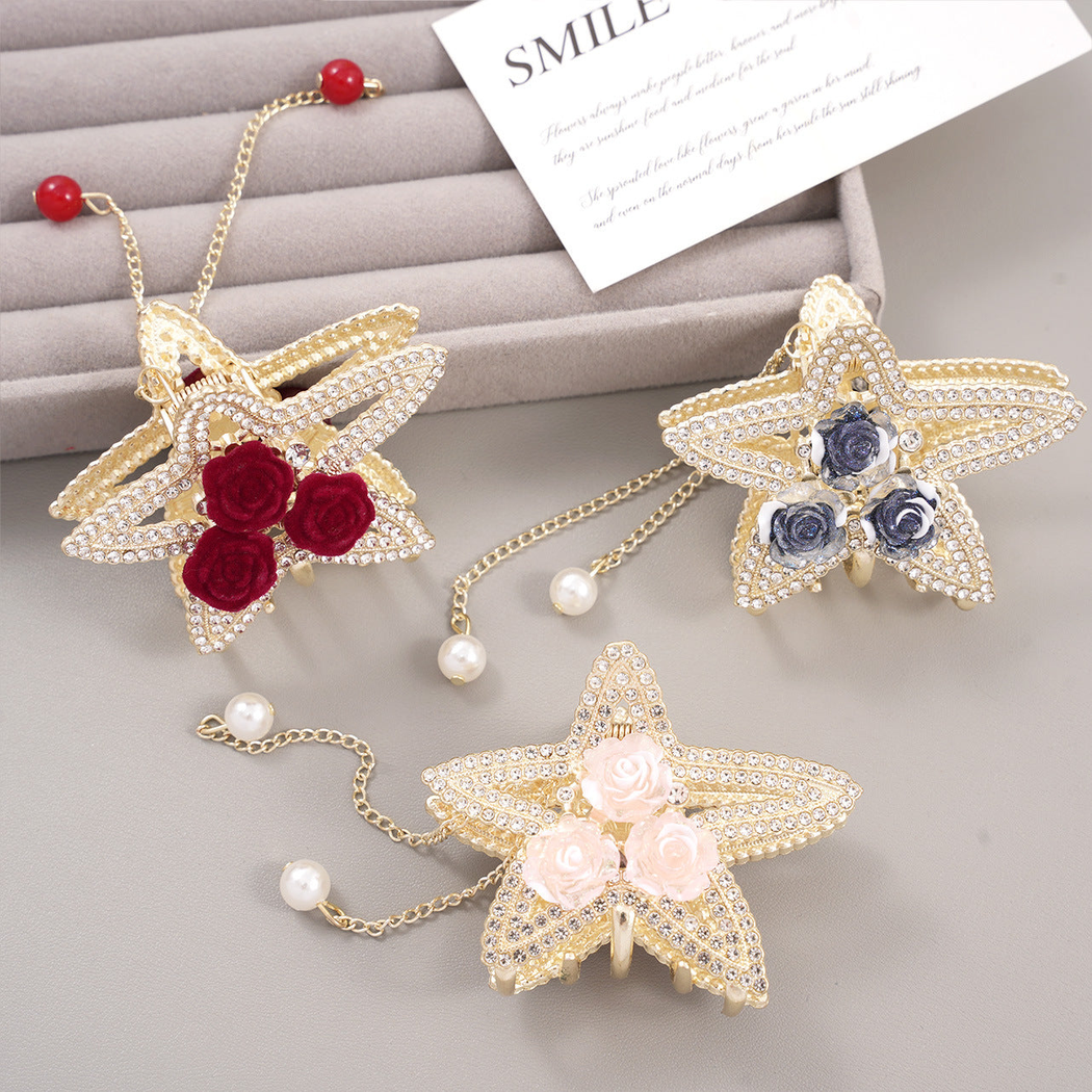 Beau - Starfish Rose Hair Claw