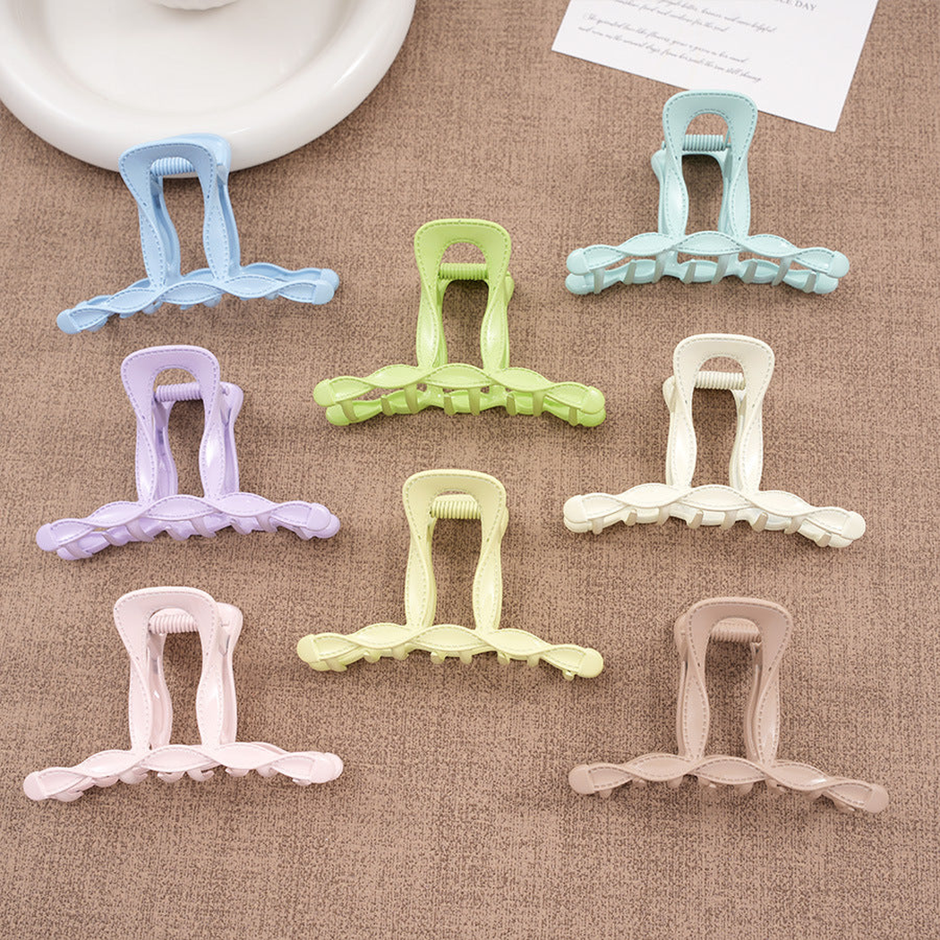 Beau - Open Rectangle Stitched Edge Hair Claw