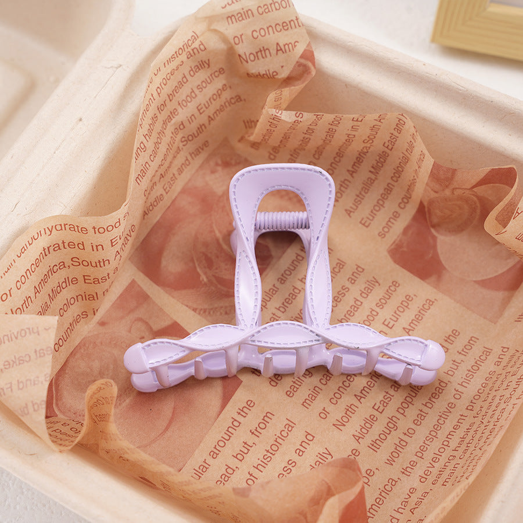 Beau - Open Rectangle Stitched Edge Hair Claw
