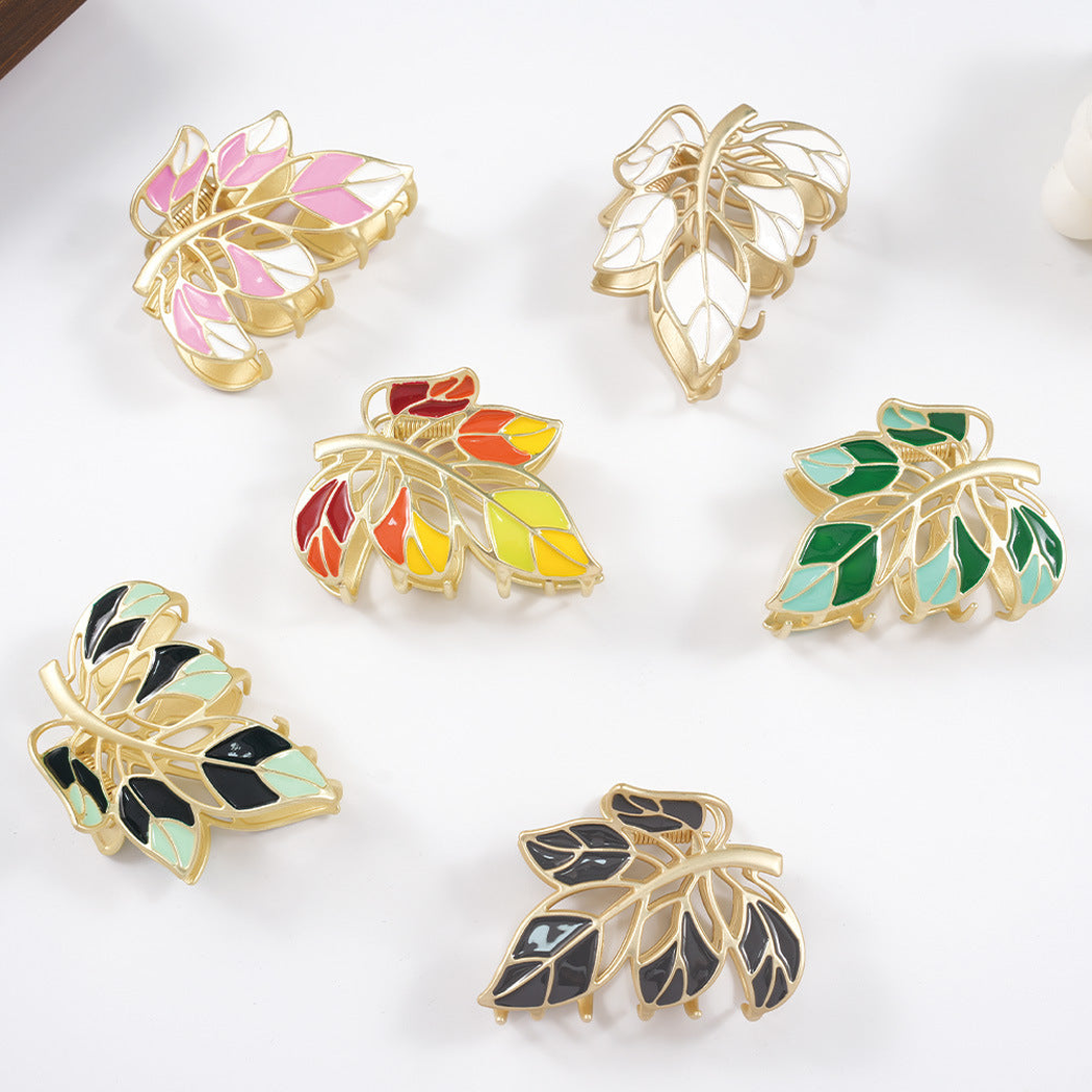 Beau - Leaf Openwork Hair Claw