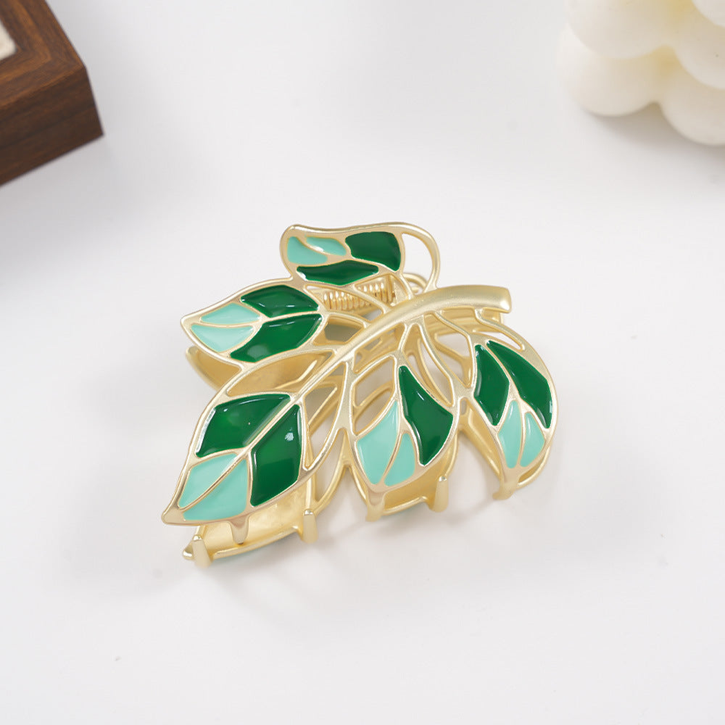 Beau - Leaf Openwork Hair Claw