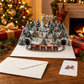 Carduria - Christmas Train Village 3D Pop-Up Greeting Card