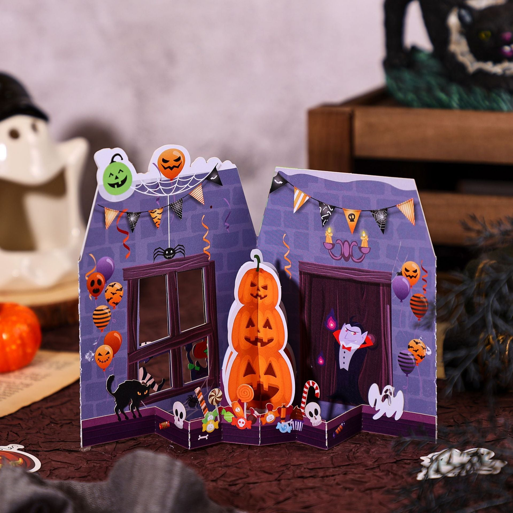 Carduria - Halloween Pumpkin Door 3D Pop-Up Greeting Card