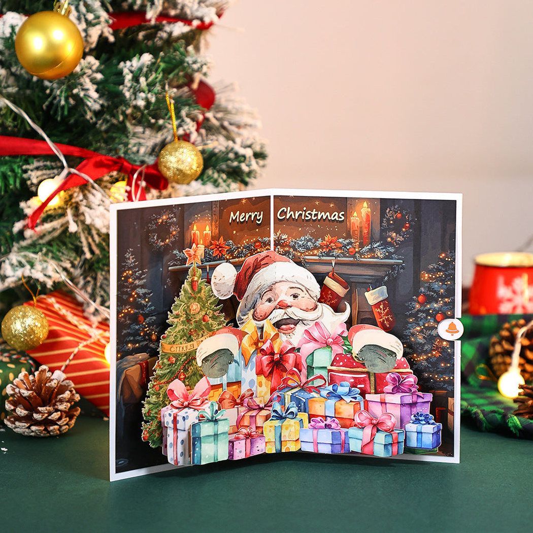 Carduria - Christmas Santa Gifts 3D Pop-Up Greeting Card