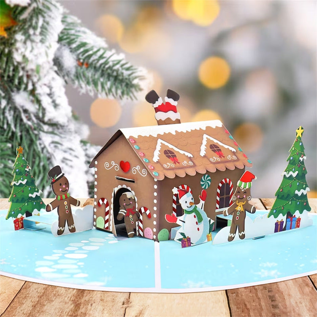 Carduria - Christmas Gingerbread 3D Pop-Up Greeting Card