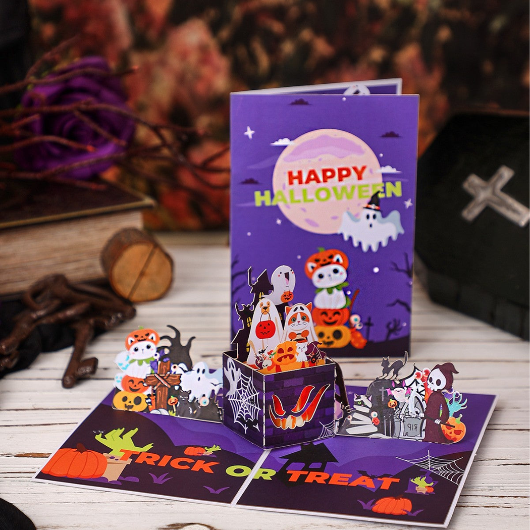 Carduria - Halloween Treat Box 3D Pop-Up Greeting Card