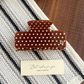 Beau - Polka Dot Pattern Rectangular Silhouette Hair Claw