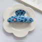 Beau - Blue Leopard Pattern Mixed Sculpted Hair Clip