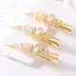 Beau - Layered Flower Motif Tapered Horn Hair Clip