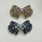 Beau - Layered Bow Motif Teardrop Center Accents Hair Clip