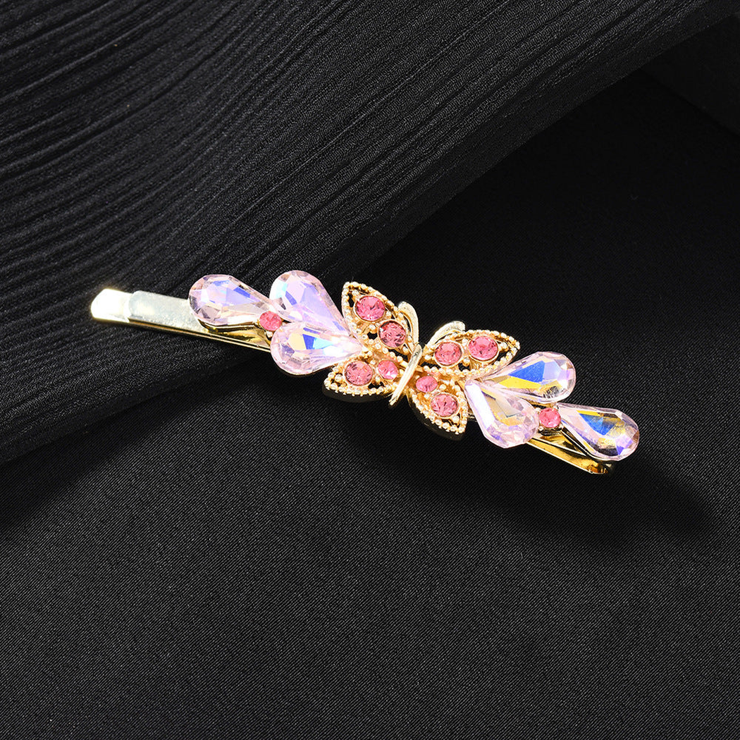Beau - Butterfly Motif Teardrop Accents Bobby Pin