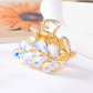 Beau - Leaf Branch Motif Teardrop Shapes Hair Claw