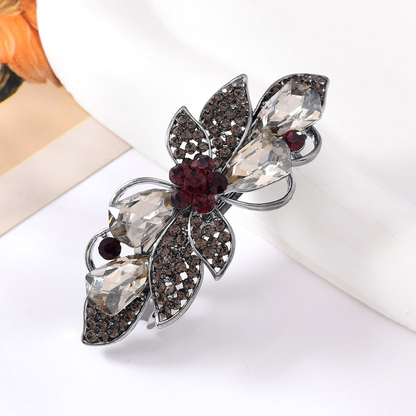 Beau - Leaf Cluster Flower Center Barrette