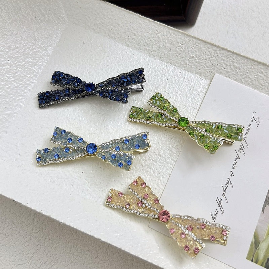 Beau - Bow Motif Layered Ribbon Silhouette Hair Clip