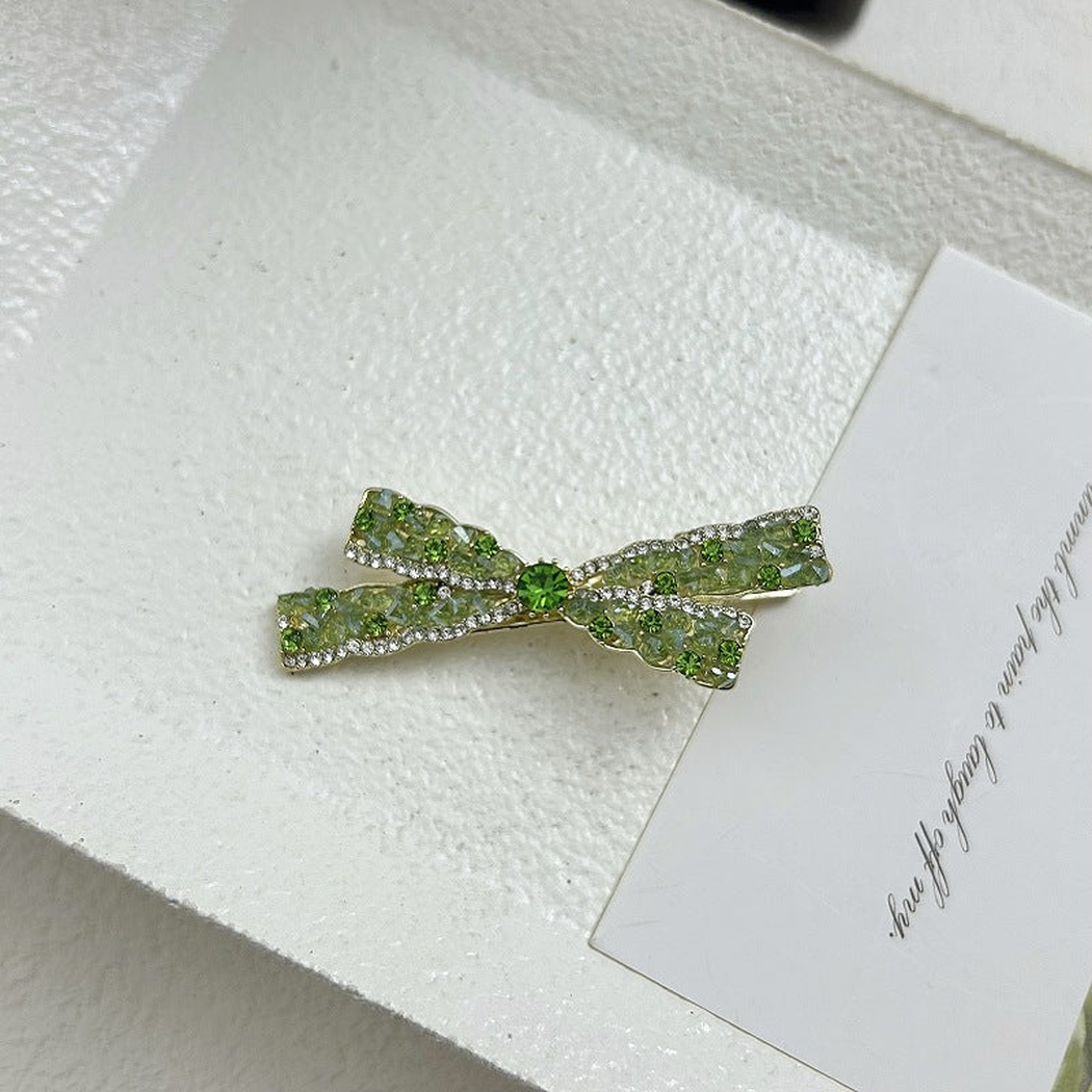 Beau - Bow Motif Layered Ribbon Silhouette Hair Clip