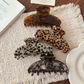Beau - Leopard and Mottled Patterns Wide Curved Hair Claw