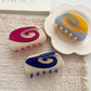 Beau - Spiral Motif Two-Tone Color Blocking Hair Claw