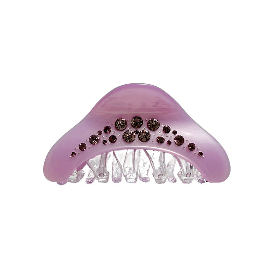 Beau - Graduated Circular Embellishment Crescent Hair Claw
