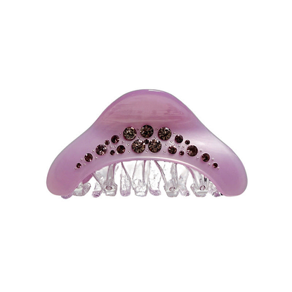 Beau - Graduated Circular Embellishment Crescent Hair Claw