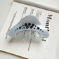 Beau - Graduated Circular Embellishment Crescent Hair Claw