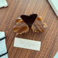 Beau - Heart Motif Mottled Pattern Hair Claw