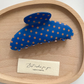 Beau - Polka Dot Pattern Broad Curved Silhouette Hair Claw