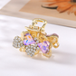 Beau - Bow Motif Heart-Shaped Accents Hair Claw