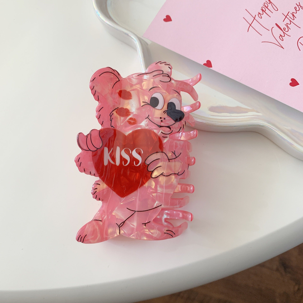Beau - Valentine's Day Bear-Shaped Hair Claw