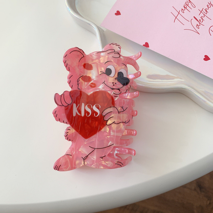 Beau - Valentine's Day Bear-Shaped Hair Claw