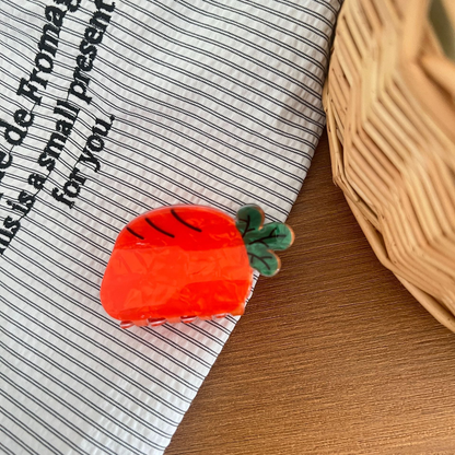 趣味仿真水果西瓜抓夹樱桃草莓发夹高级感半扎发鲨鱼夹亚克力发抓