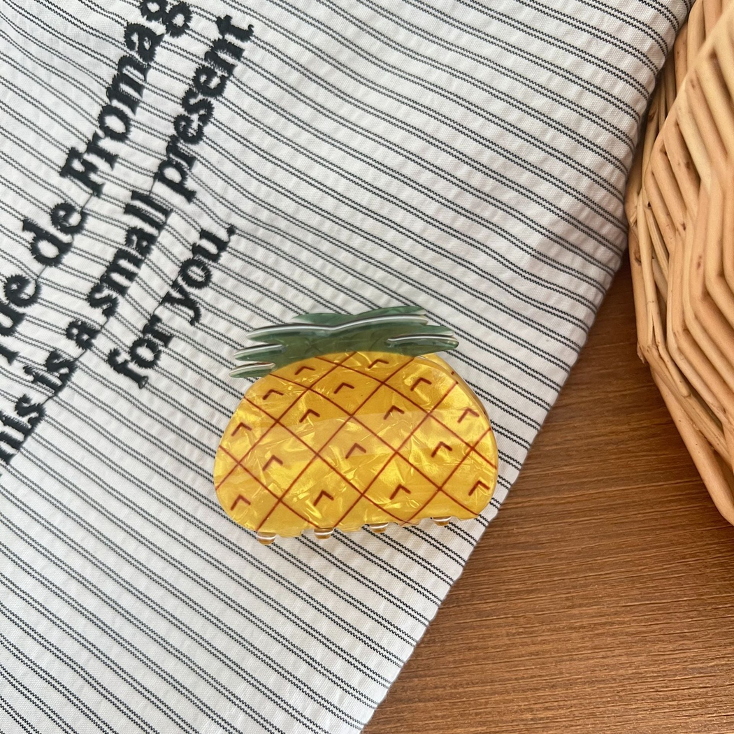 趣味仿真水果西瓜抓夹樱桃草莓发夹高级感半扎发鲨鱼夹亚克力发抓