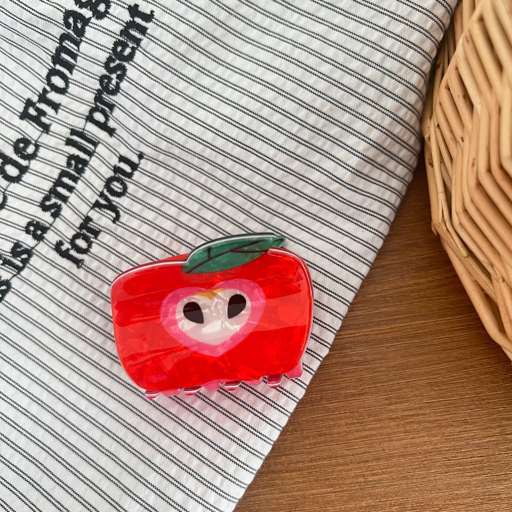 趣味仿真水果西瓜抓夹樱桃草莓发夹高级感半扎发鲨鱼夹亚克力发抓