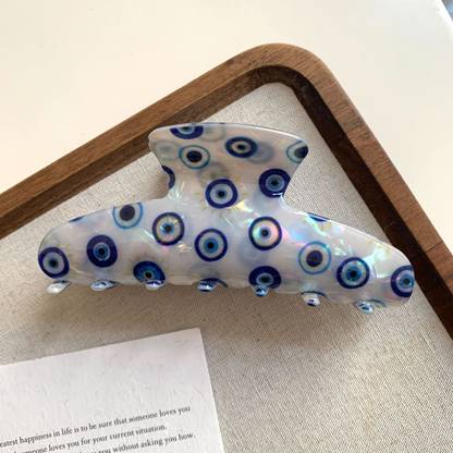 Beau - Evil-Eye Motif Elongated Curve Hair Claw