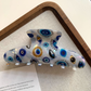 Beau - Evil-Eye Motif Elongated Curve Hair Claw