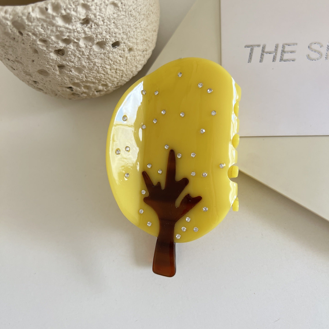 Beau - Tree Silhouette with Scattered Accents Hair Claw