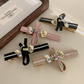 Beau - Layered Bow Loops Round Accent Row Duckbill Hair Clip