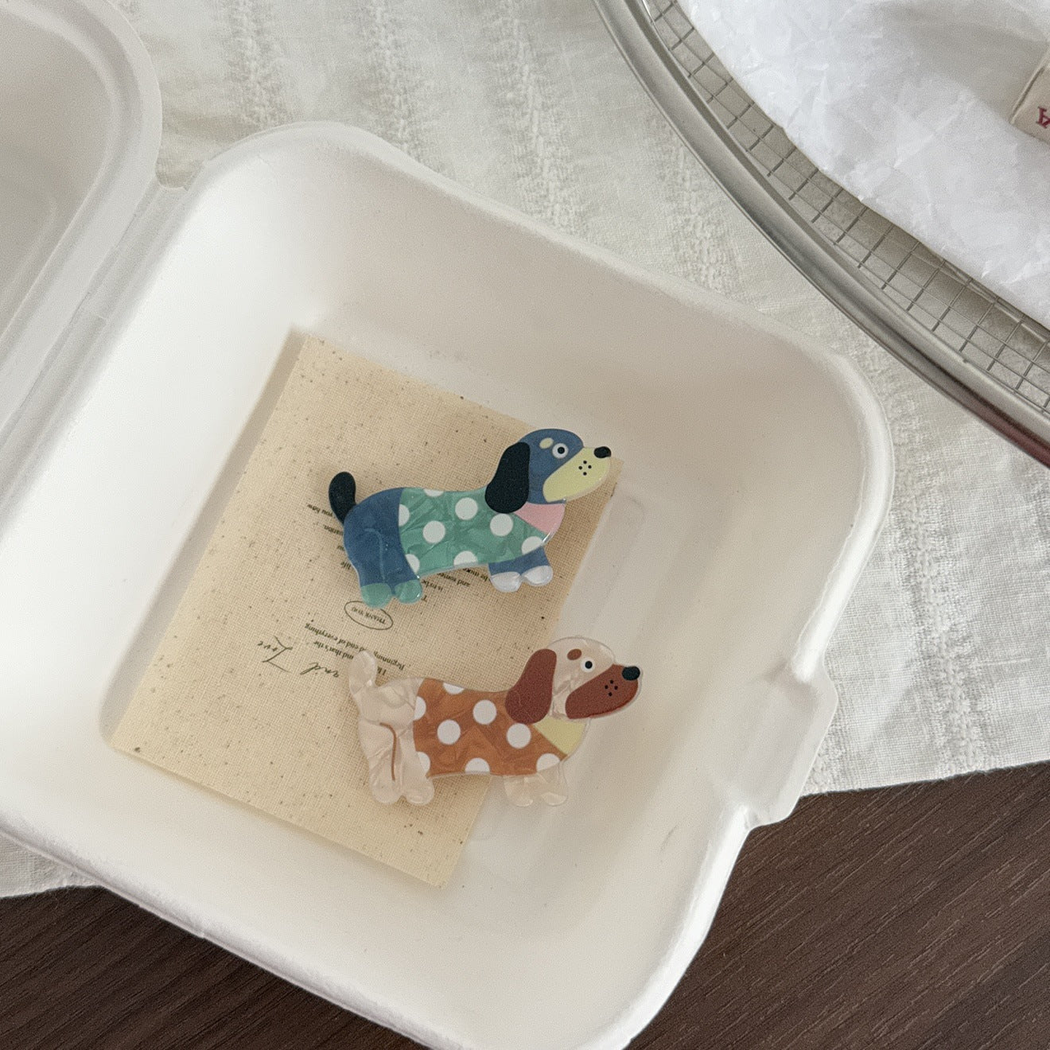 圣诞发夹亚克力卡通圣诞老人麋鹿碎发刘海夹少女心鸭嘴夹发卡头饰