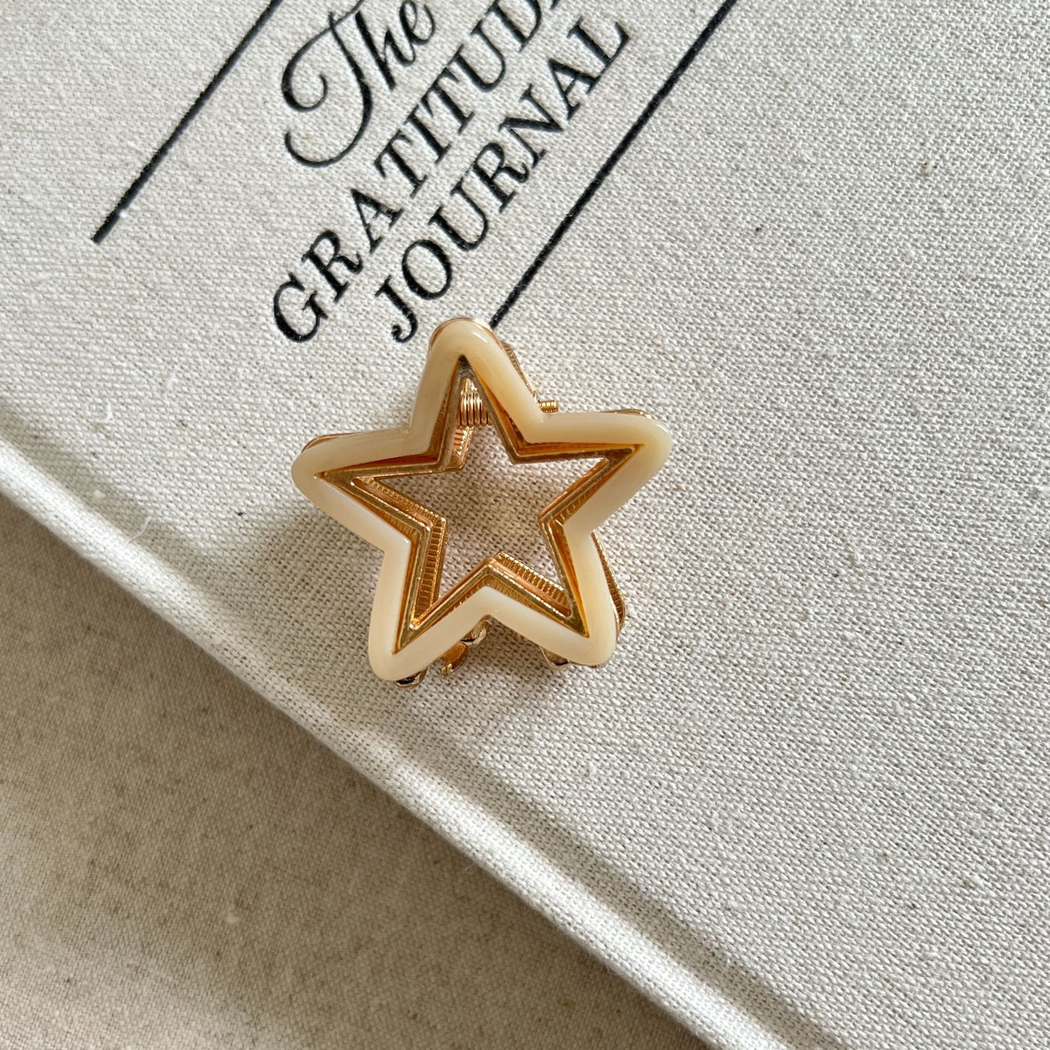 新款醋酸合金小号抓夹法式贴片发夹高级星星女后脑勺夹子发饰发抓