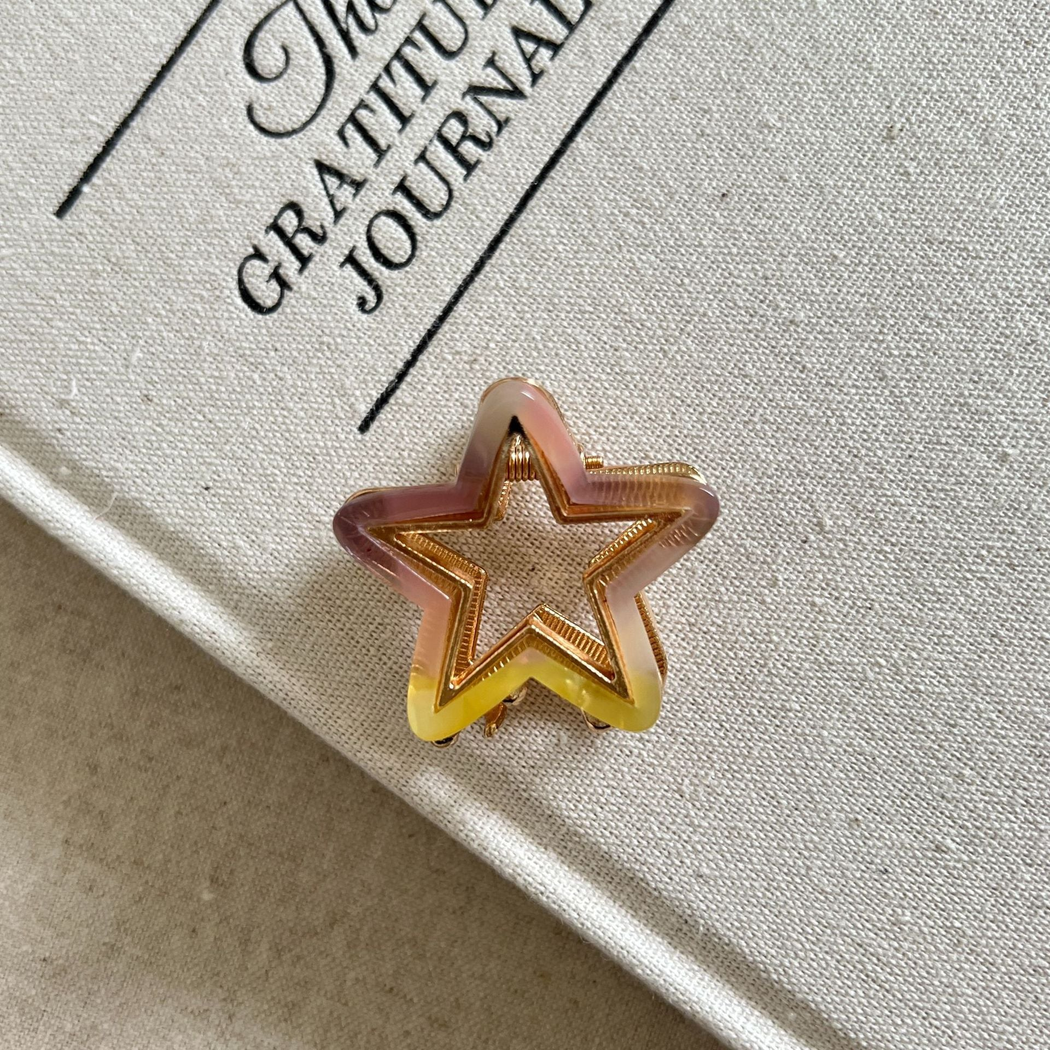 新款醋酸合金小号抓夹法式贴片发夹高级星星女后脑勺夹子发饰发抓