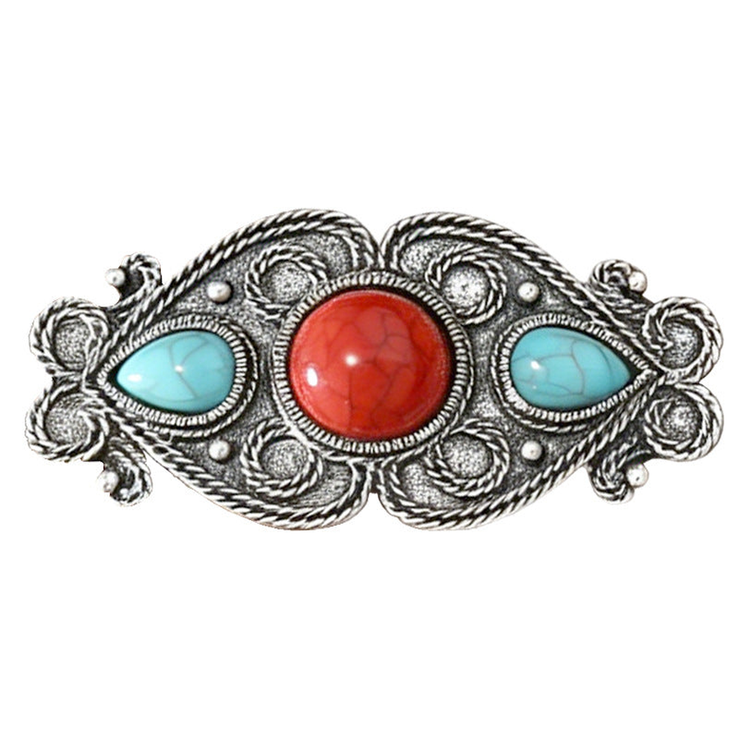Beau - Triple-Accent Scrollwork Spring Hair Clip