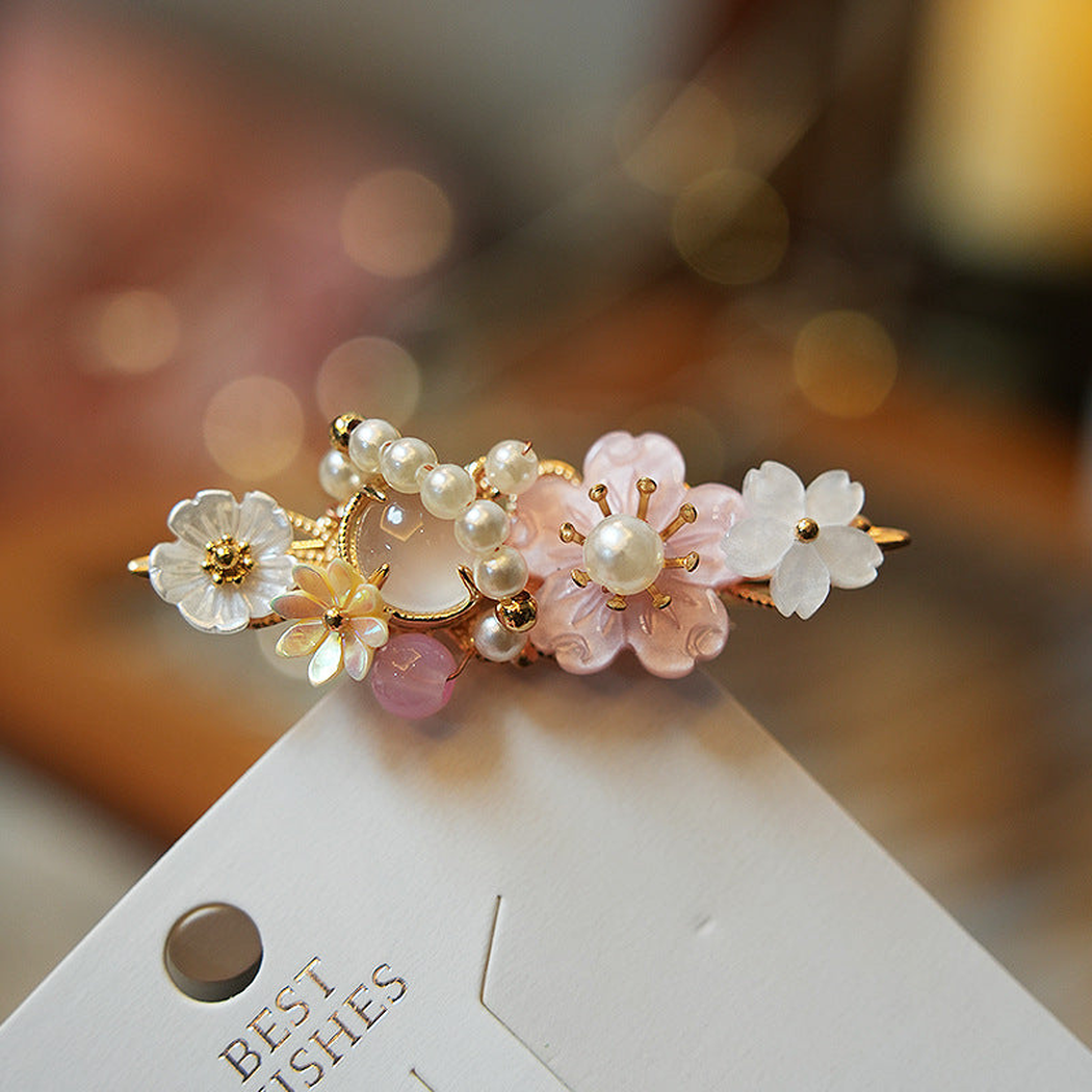Beau - Floral Cluster Side Hair Clip