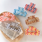 Beau - Checker-Pattern Two-Tone Hair Claw