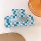 Beau - Checker-Pattern Two-Tone Hair Claw