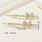 Beau - Bow-Detail Linear Hair Pin Pair