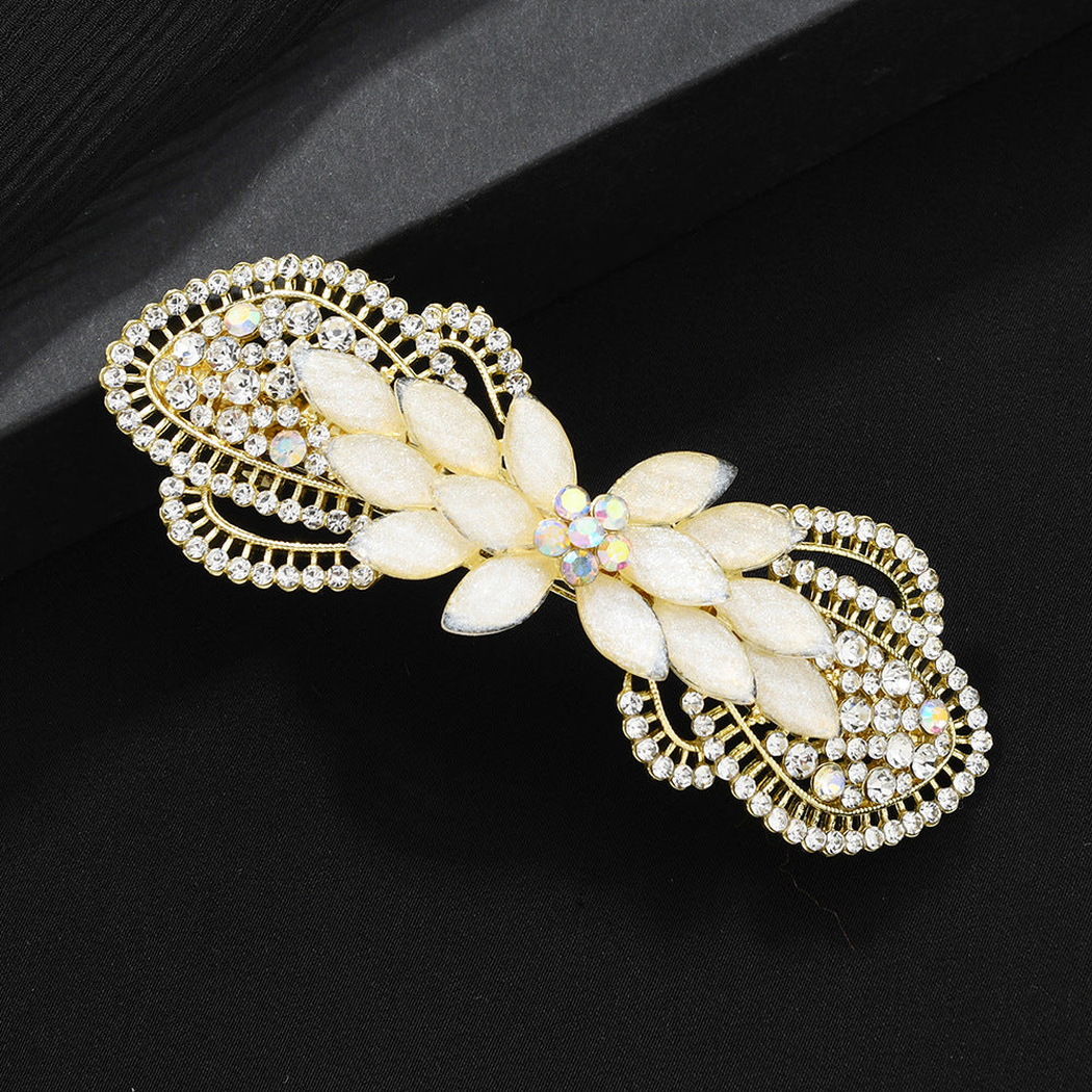 Beau - Floral Wheat-Accent Spring Hair Clip