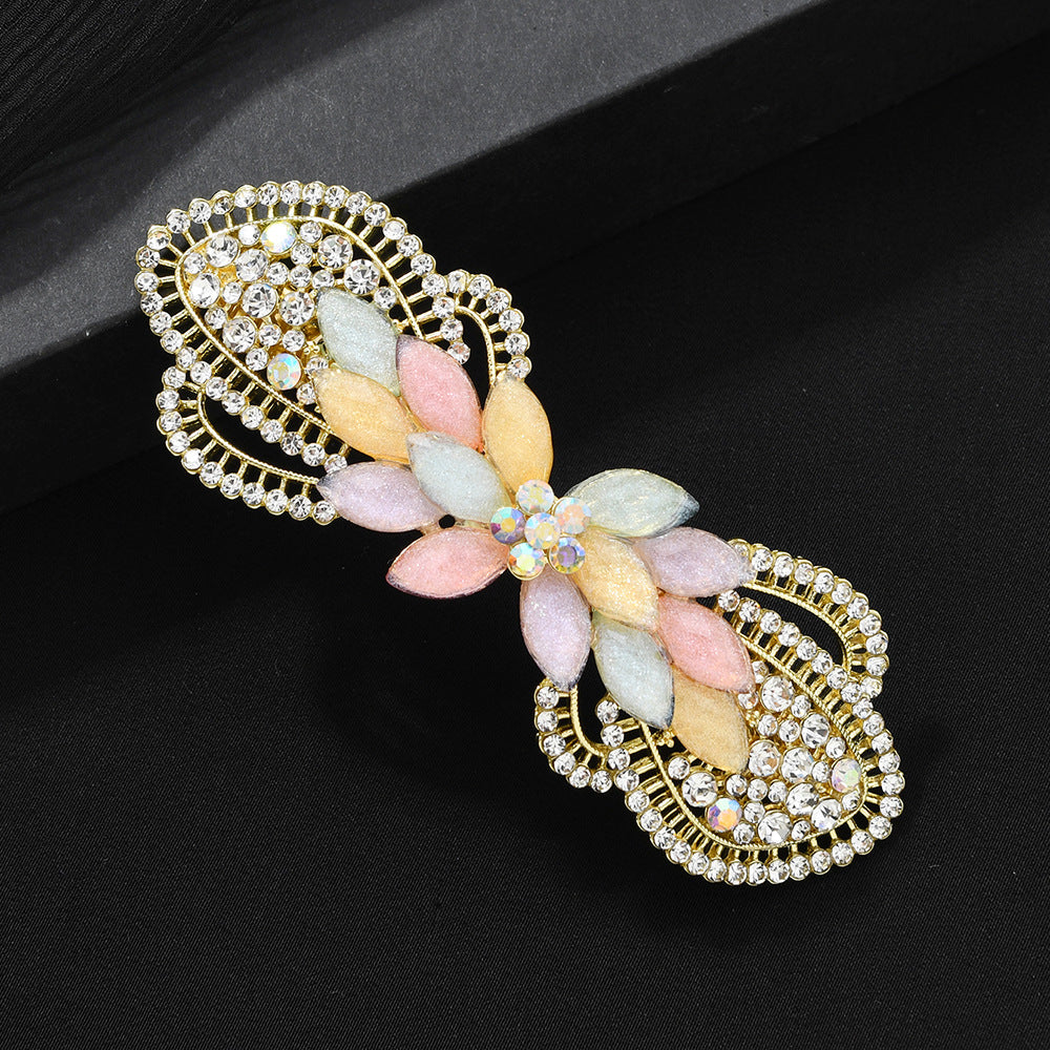 Beau - Floral Wheat-Accent Spring Hair Clip