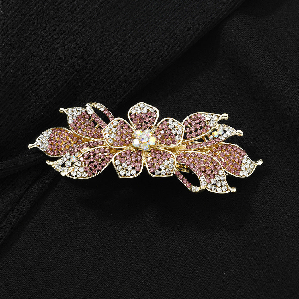 Beau - Floral Leaf-Cluster Spring Hair Clip