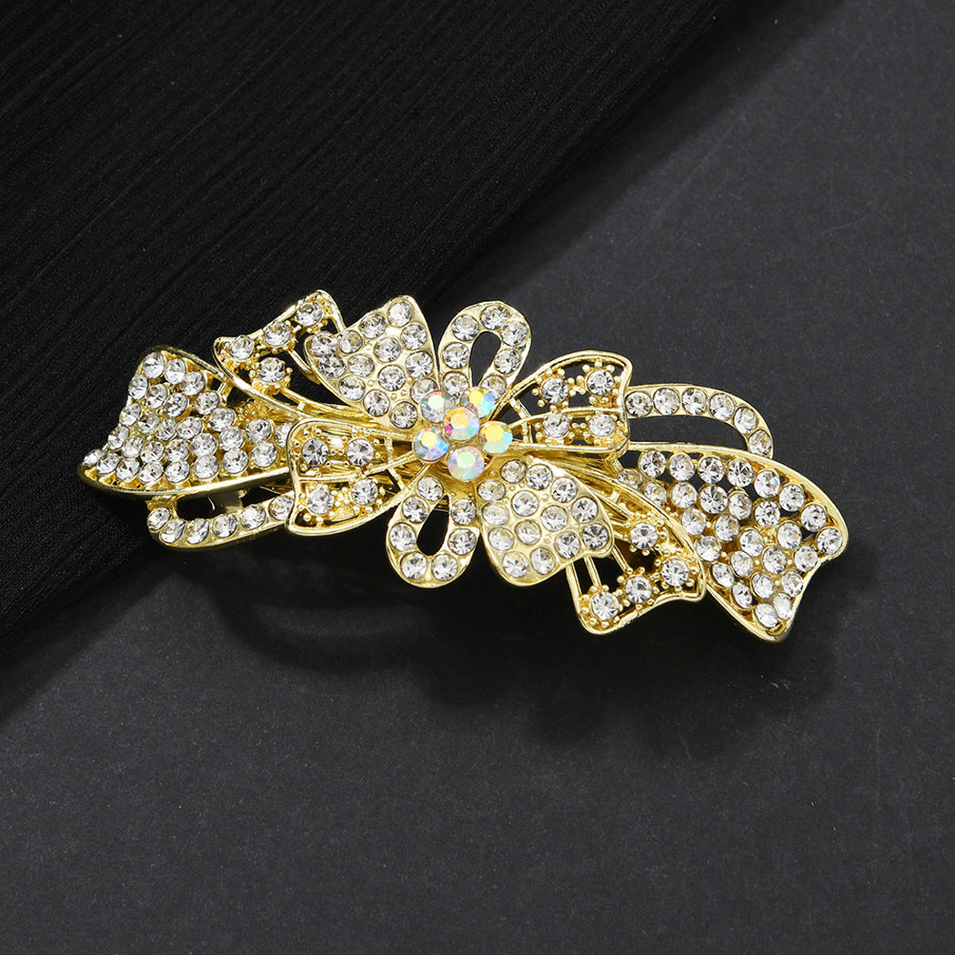 Beau - Floral Bow-Outline Spring Hair Clip