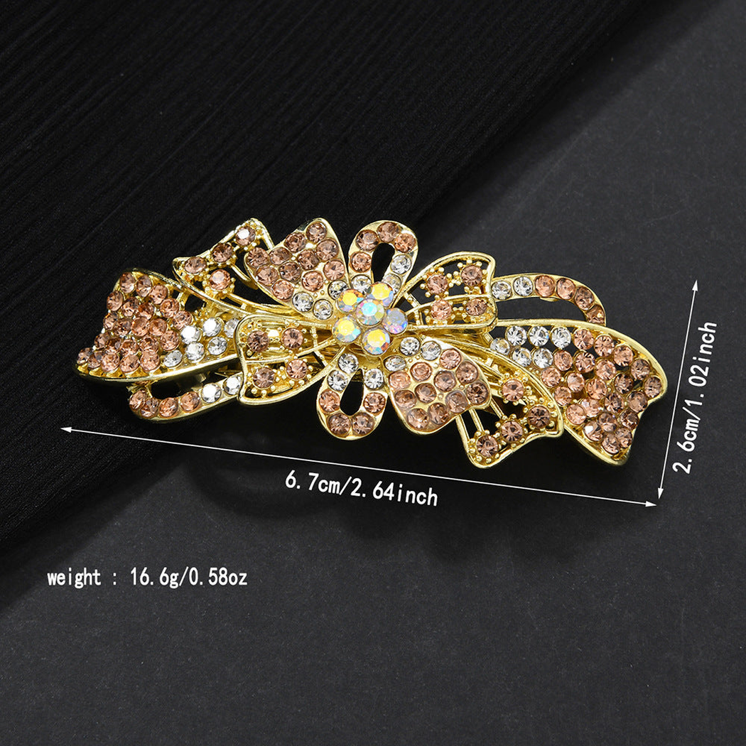 Beau - Floral Bow-Outline Spring Hair Clip